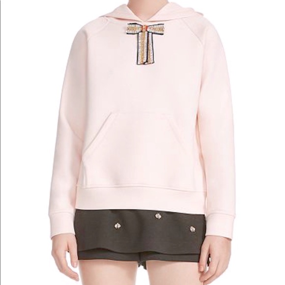 Maje Tops - Maje Tanina Rhinestone-Embellished Hoodie size 1